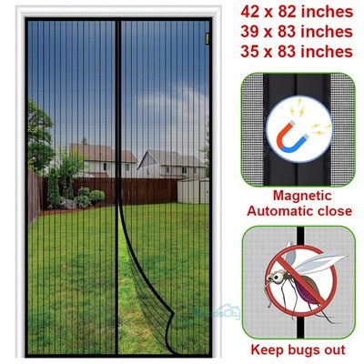 Magnetic Screen Door Mesh Fly Curtain, Heavy Duty Mosquito Net Bug Hands Free