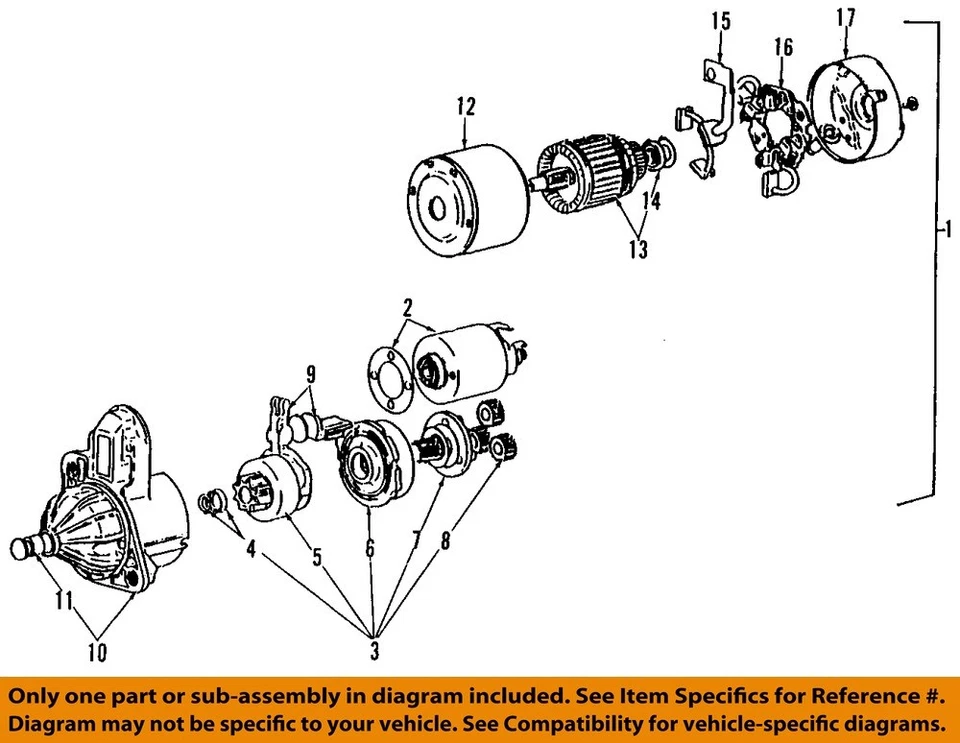 Mitsubishi 3000GT 1994 1995 DOHC manual OEM motor de arranque tracción delantera 3,0 L Foto 3 de 4