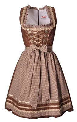 Fuchs Damen Dirndl mini 55 cm Schauerschorn braun - Bild 1 von 4