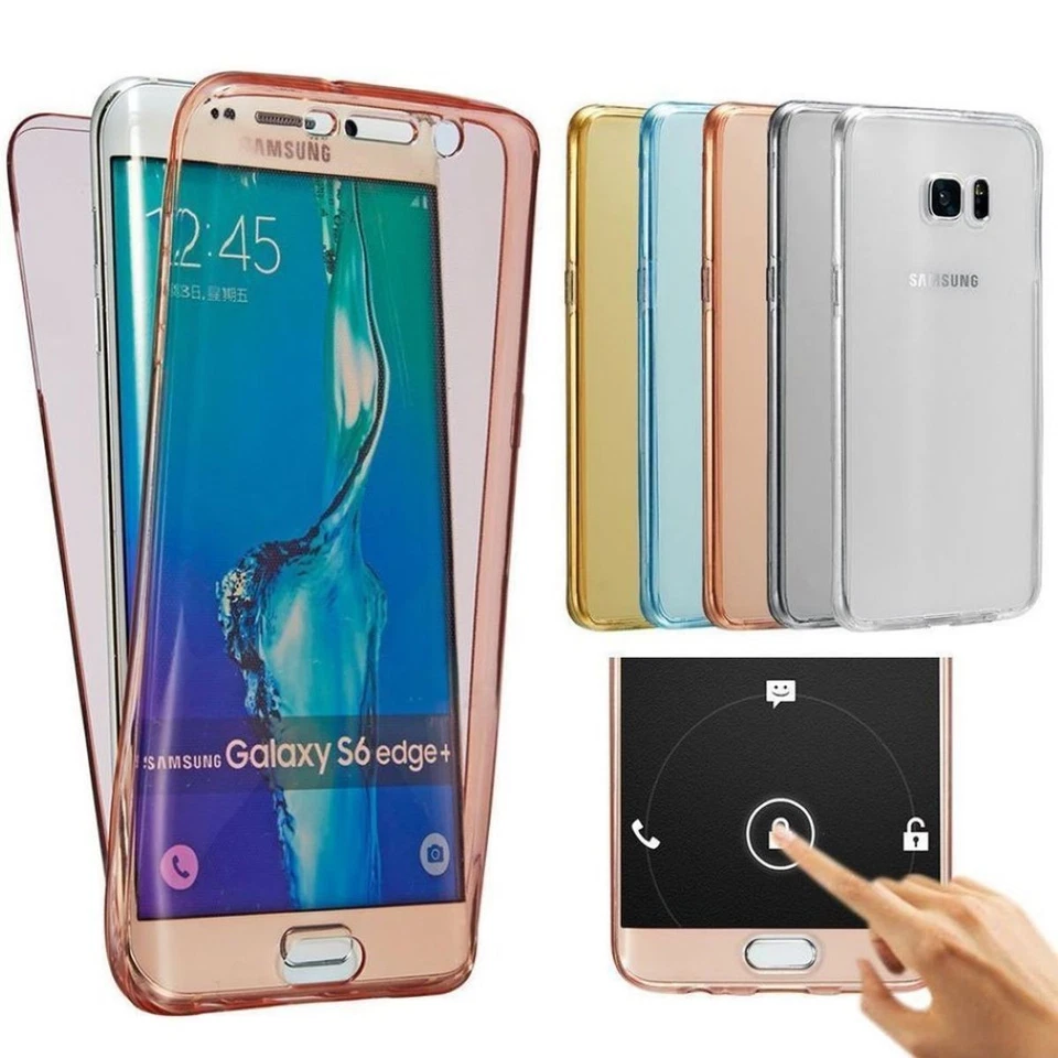 Full Handy Tasche Schutz Hülle Etui Case Transparent Cover TPU Bumper 360 Grad - Bild 1 von 1
