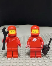 2 Red Futuron Spaceman Astronaut 6703 1978 Classic Space Lunar LEGO Minifigure