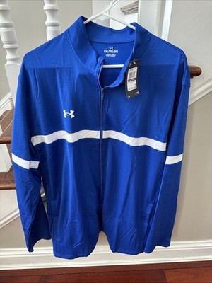 Under Armour Full Zip Track Jacket Mens XXL Team Knit Loose Fit Blue New NWT