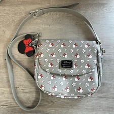 Loungefly Disney Minnie Mouse - Minnie Head/Flower Print Crossbody Bag