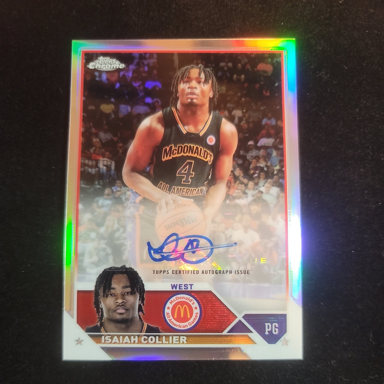 2023 Topps Chrome McDonald's All American  Isaiah Collier #CA-IC (AU, RC) Auto 