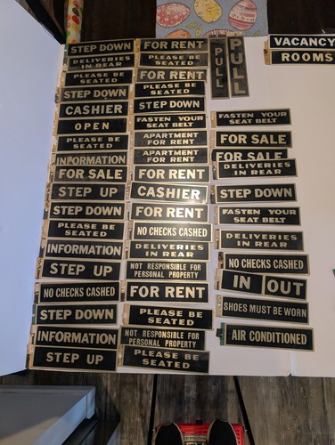 Vintage Brass Door Plaque Sign Lot Of 52 - Picture 4 of 10