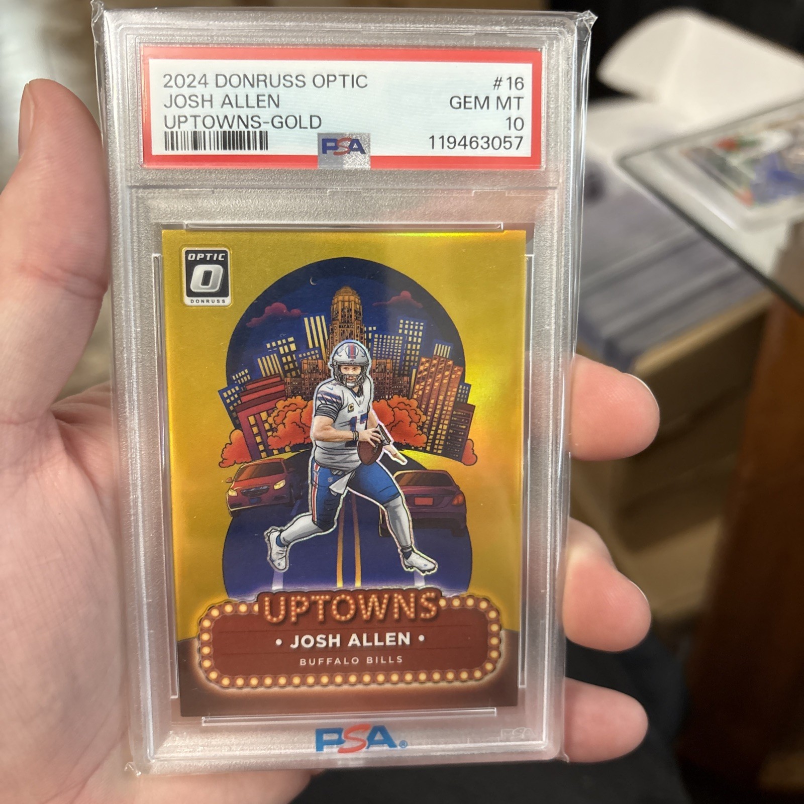 2024 Panini Donruss Optic - Uptowns Josh Allen #16 Gold Prizm /10 🔥