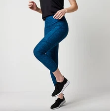 Xersion Womens Mid Rise Quick Dry Compression 7/8 Ankle Leggings ,TEAL Sz XS NWT