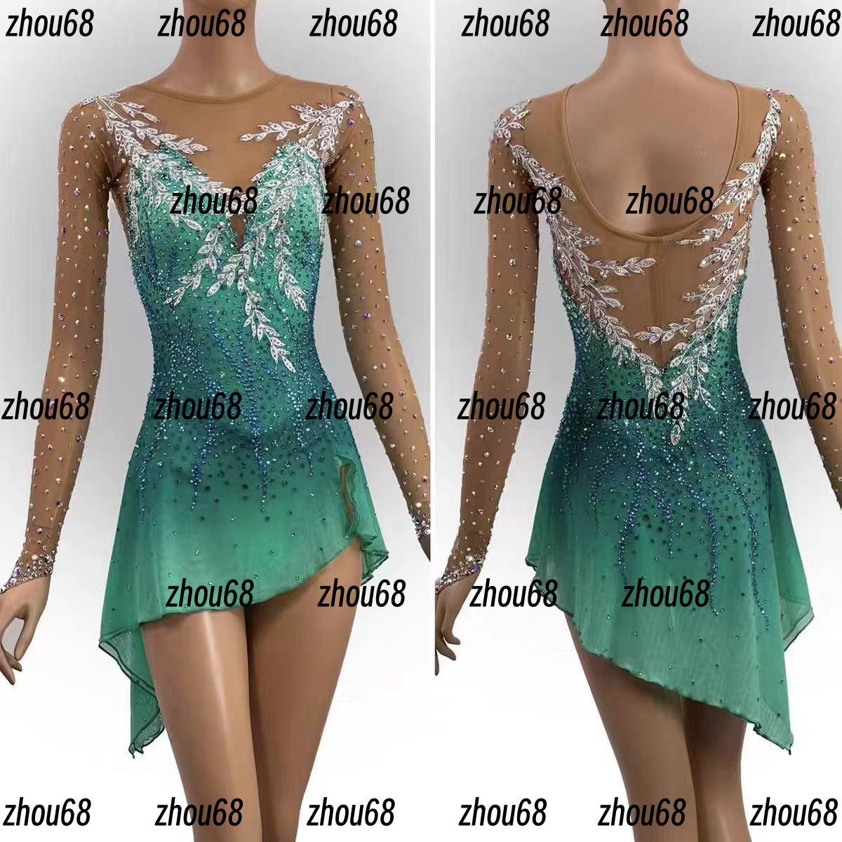 Nuevo vestido de patinaje artístico sobre hielo, vestido de patinaje artístico para competición 5867