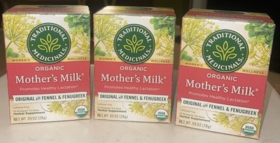 3X Traditional Medicinals Herbal Organic Mothers Milk Tea 48 Bags Exp: May 2027