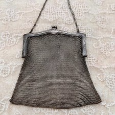 Whiting Davis Silver Mesh 1920s Purse Deco Style