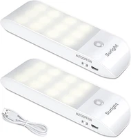 Led Nachtlicht Mit Bewegungsmelder, 2 StüCk Aufladbar Usb, Nachtlampe