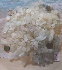 LOT of Genuine White Sea Glass 2 1/2 lbs CRAFT Quality