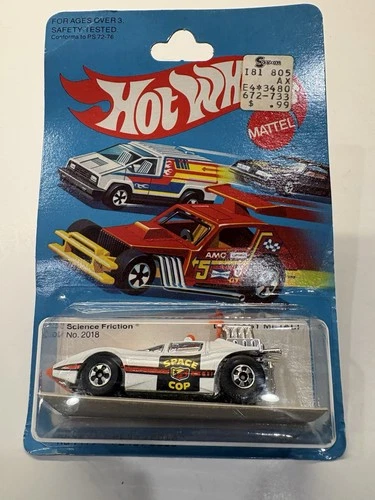 Vintage 1979, 1980 Hot Wheels Science Friction White Space Cop  #2018