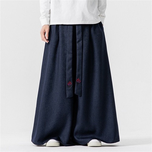 Pantalones holgados informales estilo chino para hombre entrenamiento holgados pantalones deportivos pantalones de pierna ancha - Imagen 14 de 24
