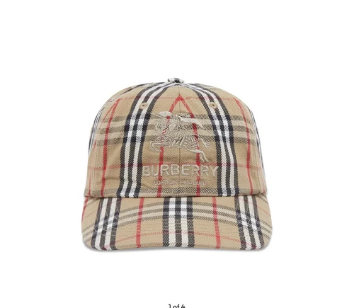 Chapeau Supreme Burberry Denim 6 panneaux beige