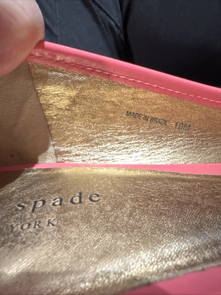 CUTE! Kate Spade 10M Flex Point Toe Bow Ballet Flats Blush Pink - Image 4 of 4