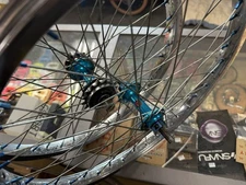 Old Mid School JP Racing Bmx Wheels Hubs Araya 20” Rims Flip Flop Crupi TNT Blue