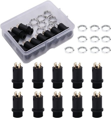 3,5mm Mini Klinkenbuchse 10 Stück Stereo Panel Mount Lötanschluss vergoldet