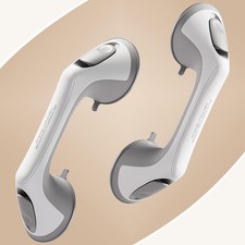ABLECARE 2 Pack 12 Inch Grab Bars for Bathtubs and Showers 12  , Gray