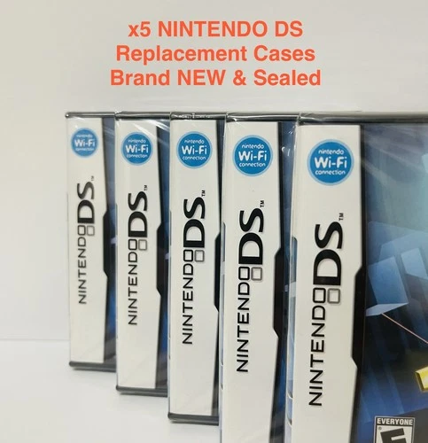 x5 NINTENDO DS Authentic OFFICIAL Replacement Game Cases + GBA Slot NEW & SEALED - product listing photo