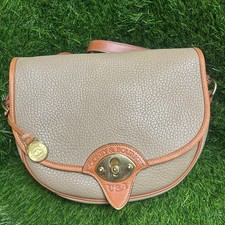 DOONEY  BOURKE Brown/Beige Crossbody Saddle Shoulder Bag Retro Vintage