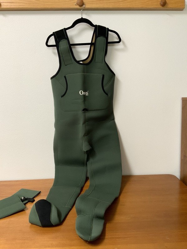 Orvis Green Neoprene Stocking Foot Full Suit Fishing Waders Size XS