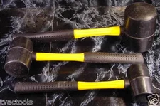3pc RUBBER MALLET SET Big 32 oz Brand New Tool Fiberglass Handles soft hammer