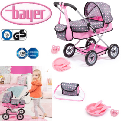 Bayer Design Puppenwagen Smarty Set mit Besteck Schnuller Pflegetasche NEU & OVP