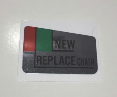 CB750 FOUR F2 SUPER SPORT ''NEW REPLACE CHAIN''REPRODUCTION DECAL