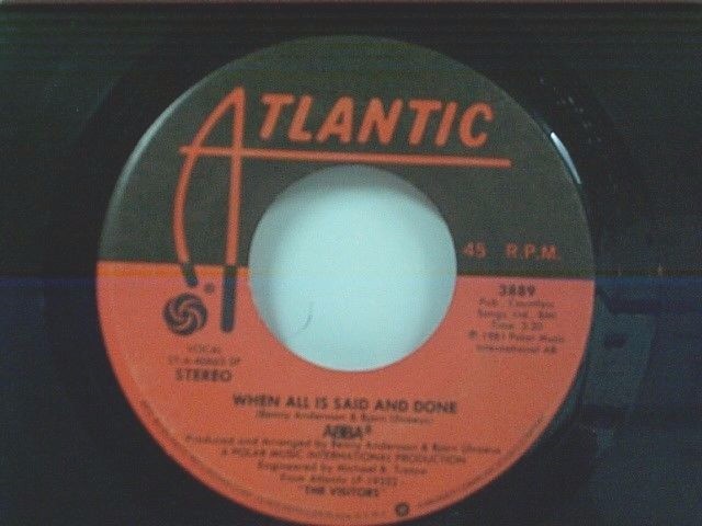 Abba When All Is Said And Done Karaoke