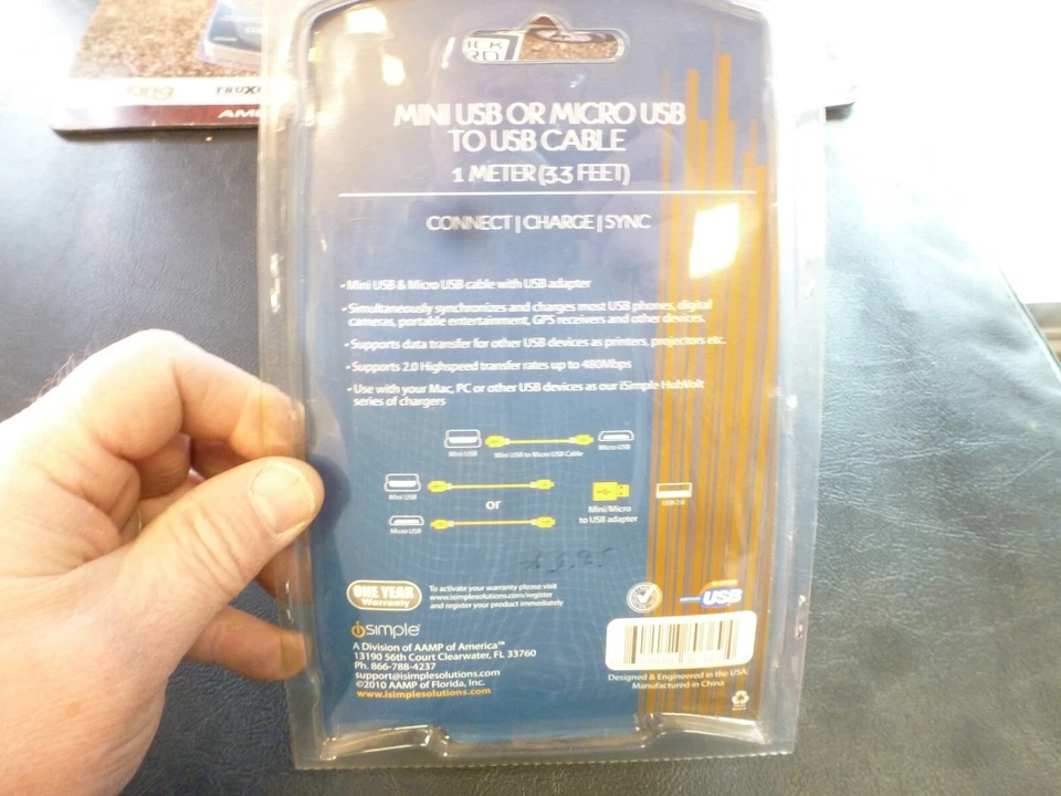 iSimple IS9404 uLinx Universal Mini/Micro-Usb Charger W/ Connector Cable 40-Inch - Image 3 of 3