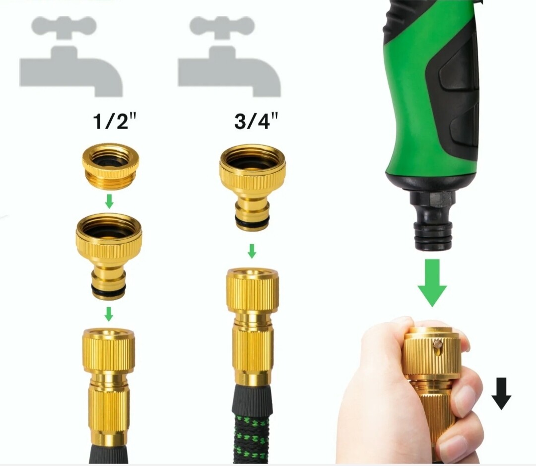 25100FT Flexible Expandable Garden Water Hose Pipe Car Wash W/ Spray