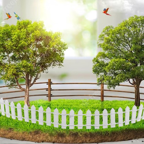 Mini Wooden Fence Decorative Miniature Fences Tall Garden Edging - Picture 12 of 12
