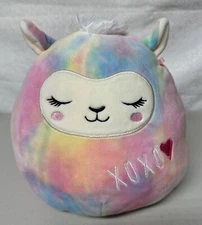 Squishmallows 8” Leslie The Tie-dye Llama Valentines Day Kellytoy Plush