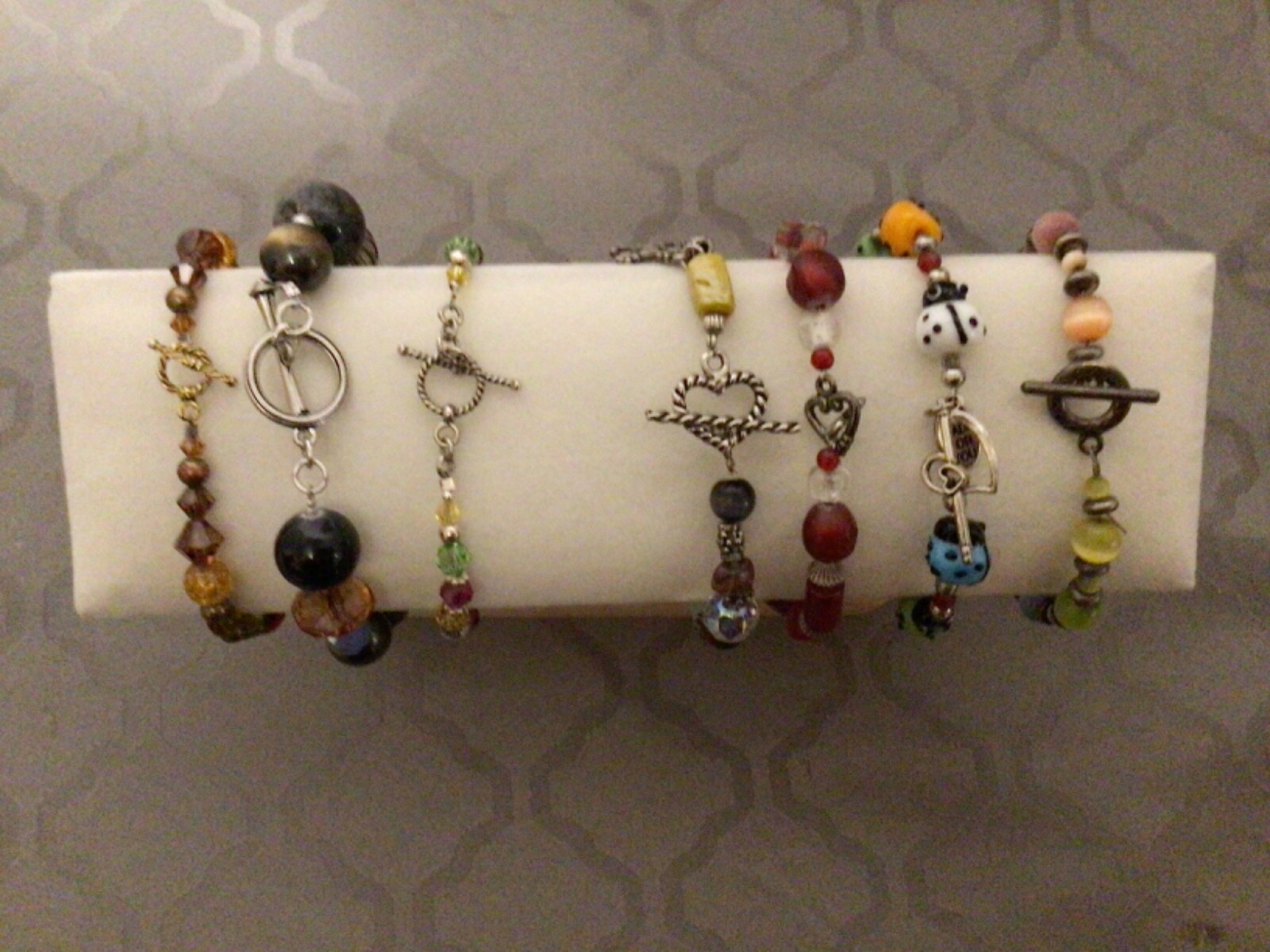 Multicolor Beaded Toggle Bracelet Lot  Spacers En… - image 6