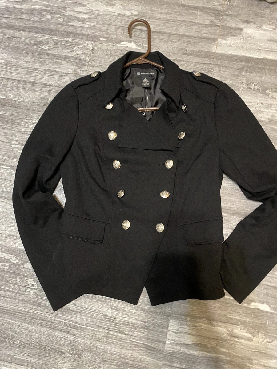 Women's double top breasted military blazers