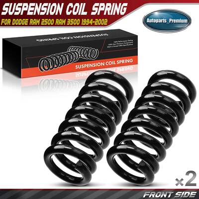 2x Front Coil Spring Set for Dodge Ram 2500 Ram 3500 1994-2002 RWD 5.9L 8.0L 