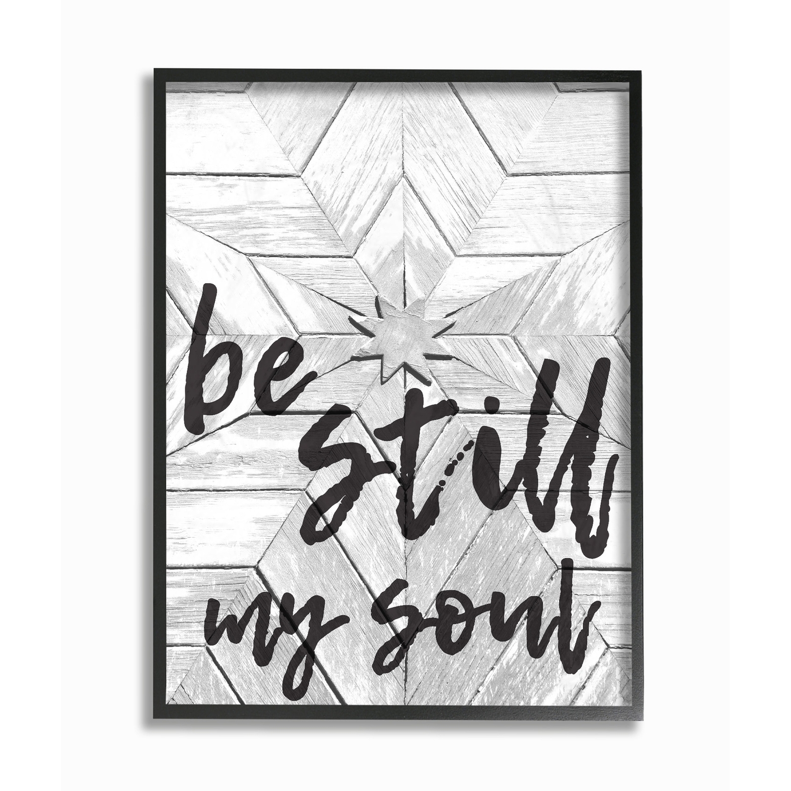 Stupell Be Still My Soul Star Typography Framed Giclee