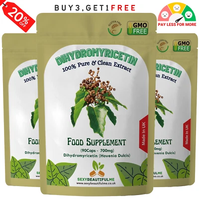 SBM Dihydromyricetin (DHM) 7000mg Capsules -(Pure Hovenia Dulcis)-Hangover Support