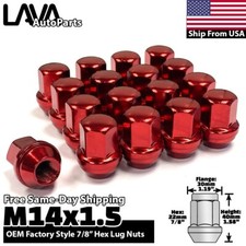 24x Red 14x1.5 Oem Factory Lug Nut Fit Enclave Escalade Srx Xt5 Xt6 Ram1500