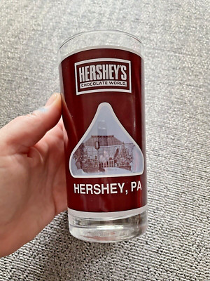 Hersheys Chocolate World Glas Tasse Hershey PA Rare Vintage Candy Sweets USA