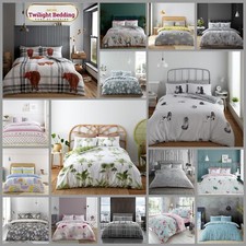 PRINTED Duvet Cover Sets Single Double King Size Reversible Bedding Quilt Covers