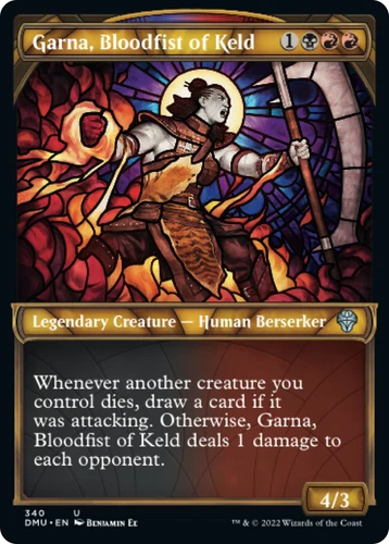 Textured FOIL GARNA, BLOODFIST OF KELD mtg NM Dominaria United 1 Unc