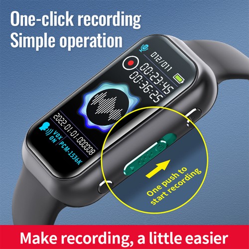 Voice Activated Digital Audio Voice Recorder Bracelet Wrist Watch MP3 Player 64G - Picture 7 of 26