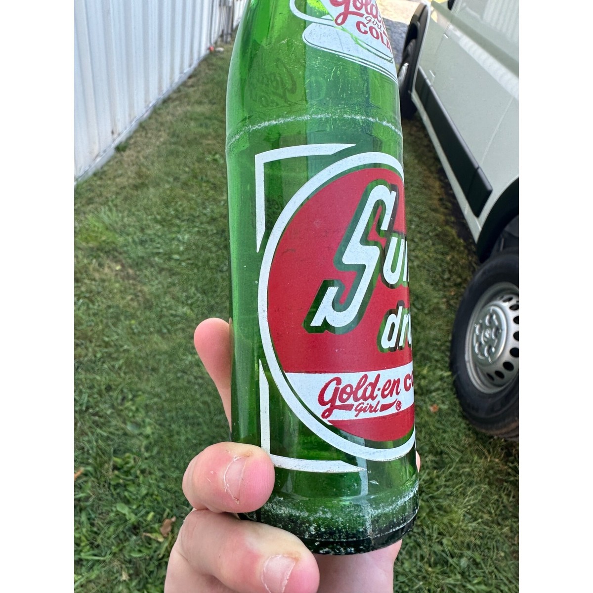 19世紀 USAヴィンテージ シュガー ツイスト チャイルド ミルクガラス Vintage 1852 USA Gin Bottle Found in Wet Sand