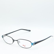NEW PUMA PU 15267 BK BLACK BLUE FIREX AUTHENTIC EYEGLASSES 49-19