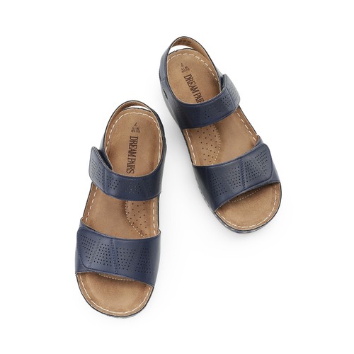 Women Summer Wedge Sandals Open Toe One Casual Walking Sandals - Picture 27 of 36