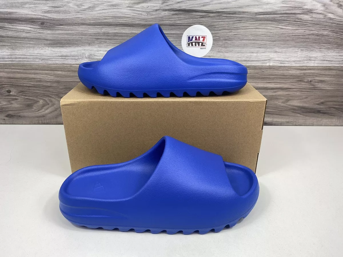 NEW Adidas YEEZY Slide AZURE Blue   Size    ID IN HAND Men&