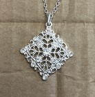 Silver Toned Necklace And Earrings Set — photo 3