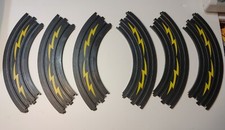  6 AFX 9" R1/4 Curves Slot Car Track w/ Lightning